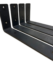 Load image into Gallery viewer, Raw Steel Shelf Brackets