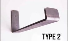 Load image into Gallery viewer, Raw Steel Shelf Brackets