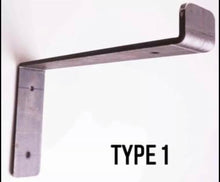 Load image into Gallery viewer, Raw Steel Shelf Brackets