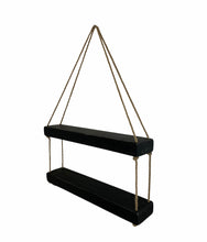 Load image into Gallery viewer, Black Hanging Shelves