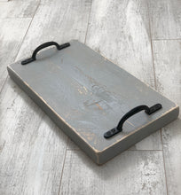 Load image into Gallery viewer, Ottoman Decorative Tray Distressed Grey