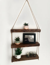 Load image into Gallery viewer, Chunky Hanging Shelf Dark Brown