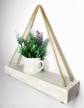 Load image into Gallery viewer, White Hanging Shelves