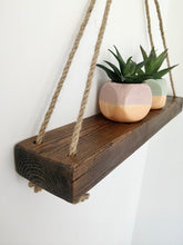 Load image into Gallery viewer, Chunky Hanging Shelf Dark Brown