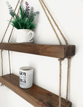 Load image into Gallery viewer, Chunky Hanging Shelf Dark Brown