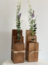 Load image into Gallery viewer, Set Of 3 Wooden Vases | Home Decor