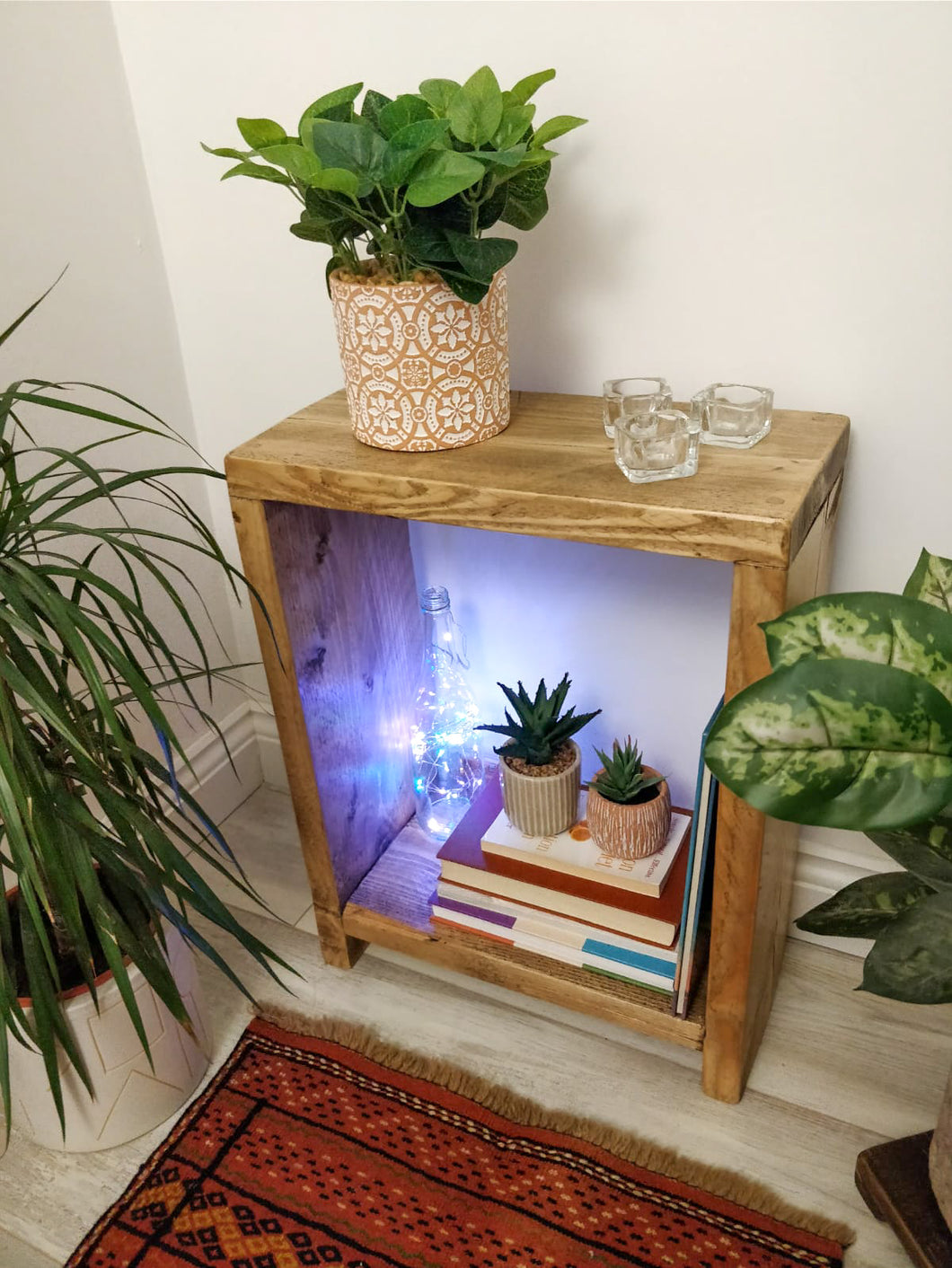 Bedside Table With Shelf At The Bottom