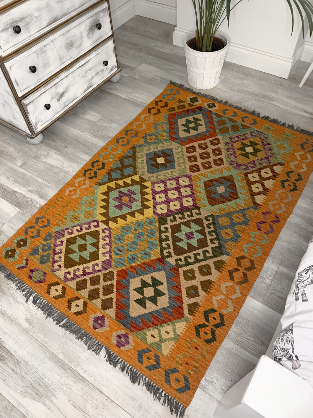 Handmade Kilim Wool Rug