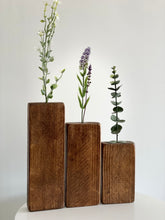 Load image into Gallery viewer, Set Of 3 Wooden Vases | Home Decor
