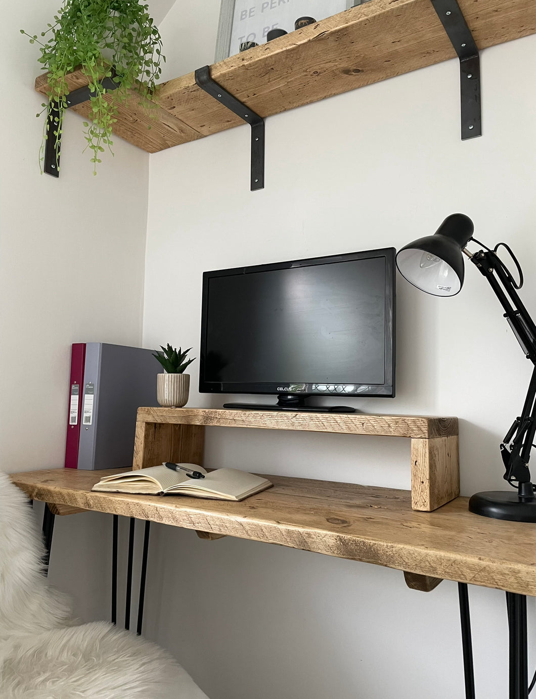 Monitor Stand | PC Riser Made Of Scaffold Boards