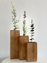 Load image into Gallery viewer, Set Of 3 Wooden Vases | Home Decor
